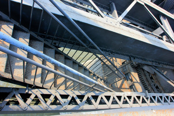 bridge steel plate and stairway