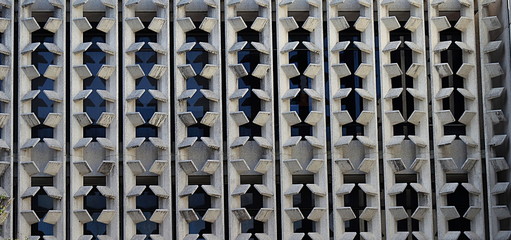 Architectural detail in Lyndon B. Johnson Space Center, Houston, Texas