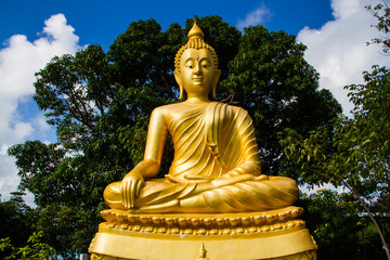 Fototapeta premium Golden buddha statue