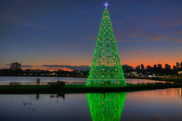 Christmas tree in the Barigui Park.