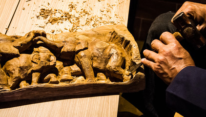 Wood carving