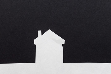 an image of a house on dark background