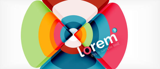 Obraz premium Circles and triangles geometric abstract background. Trendy abstract layout template for business or technology presentation or web brochure cover, wallpaper