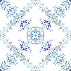 Seamless abstract ornamental decor white pattern