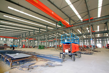 Mechanical equipment in a production workshop, China