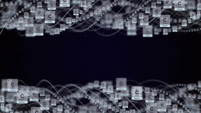 CARBON MOLECULE, Animation, Rendering, Background, Loop, 4k
