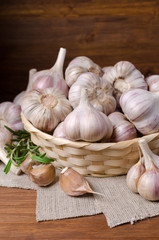 Raw fresh garlic