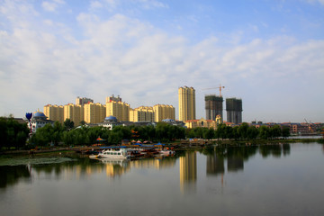 Fototapeta na wymiar Urban building scenery, China