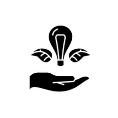 Inspired by nature black icon, concept vector sign on isolated background. Inspired by nature illustration, symbol © iconsgraph