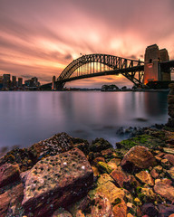 Fototapeta premium Zachód słońca w Sydney Harbour