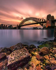  Zonsondergang in de haven van Sydney © Brendon @btellus