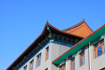 Chinese traditional building under the blue sky