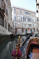 Fototapeta na wymiar Venice Italy Canal and Gondola