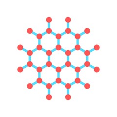 Molecules icon. Vector illustration in flat minimalist style.