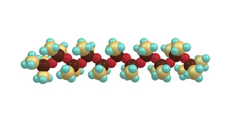 Tetramethydisiloxane molecular structure isolated on white