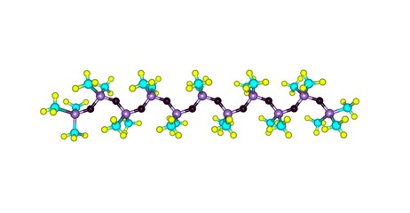 Tetramethydisiloxane molecular structure isolated on white
