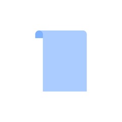 Paper scroll icon. Vector illustration in flat minimalist style.