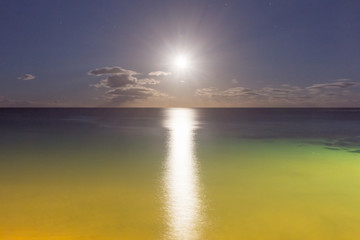 Cooggee Beach at night long exposure Sydney
