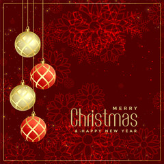luxury style merry christmas greeting design
