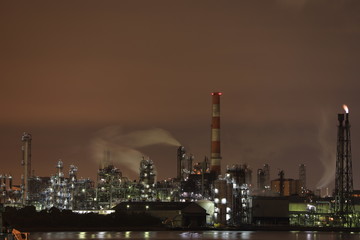 Fototapeta na wymiar 川崎　工場夜景