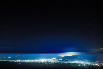 富士山５合目から見た夜景