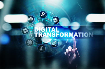 Digital transformation, disruption, innovation. Business and  modern technology concept.
