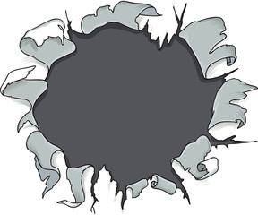 paper ripped hole
