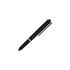 black pen icon vector.