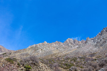 Scenic landscape in Ala Archa national park in Tian Shan mountain range, Kyrgyzstan