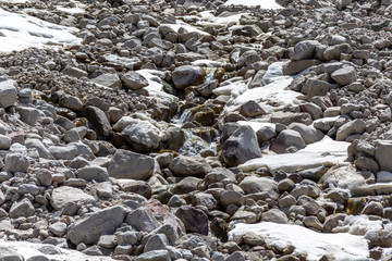 Scenic landscape in Ala Archa national park in Tian Shan mountain range, Kyrgyzstan