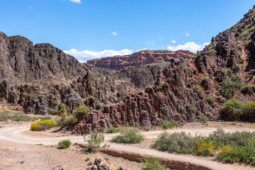 Charyn canyon in Almaty region of Kazakhstan