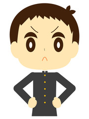 怒る男子学生