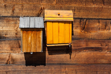 Wooden mail boxes