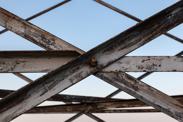 Rusty steel frame