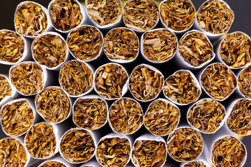 Tobacco inside cigarettes