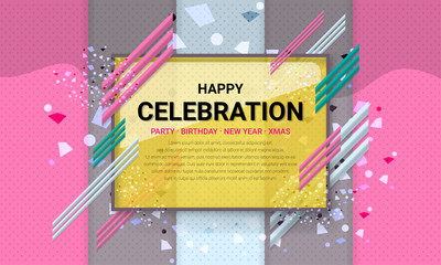 Anniversary Celebration Background Design for Party, Birthday, New Year, Christmas, Holiday and Events