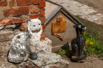 STARAYA LADOGA / RUSSIA - MAY 2015: Cute figure found in Staraya Ladoga former monastery, Russia