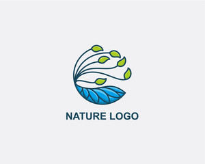 Nature Plant logo design concept, Agriculture Business logo design template