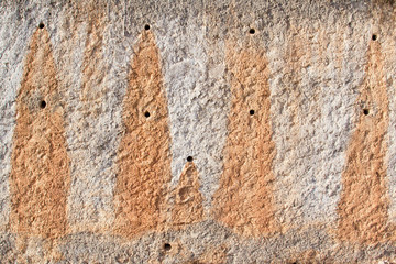 Image from water on the wall, rust stains