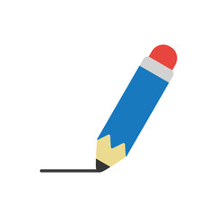 Vector icon concept of pencil drawing line