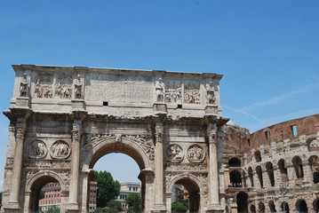 View of Colosseum - Rome, Italy.