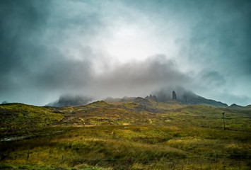Dramatic sky above the old man of Storr - Isle of Skye