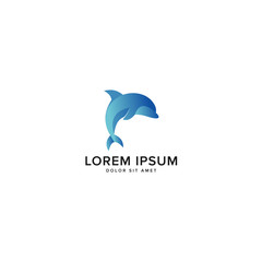 Obraz premium modern dolphin logo
