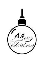 christmas ball isolated on white background,vintage merry christmas,font,card,vector