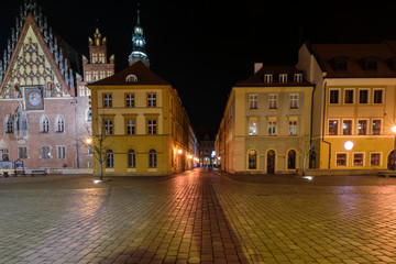 Market Square in Wroclaw. Wroclaw, Lower Silesian, Poland.