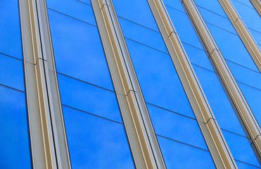 Fototapeta na wymiar glass curtain wall on the luxury building