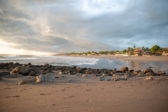 Abendstimmung am Strand von Las Penitas, bei Le&oacute;n, Nicaragua