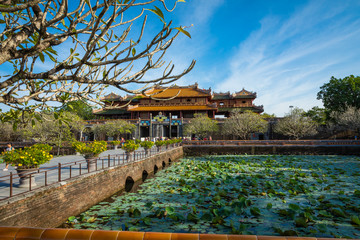 Imperial Royal Palace of Nguyen dynasty in Hue, Vietnam. Unesco World Heritage Site.