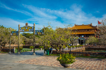 Imperial Royal Palace of Nguyen dynasty in Hue, Vietnam. Unesco World Heritage Site.