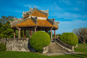 Imperial Royal Palace of Nguyen dynasty in Hue, Vietnam. Unesco World Heritage Site.